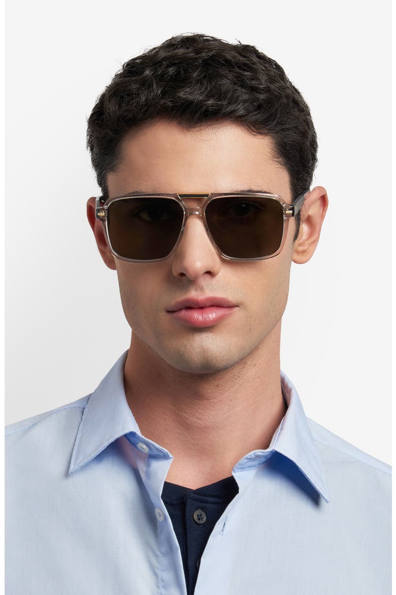 59mm Square Sunglasses, Alternate, color, GREY/ GREY