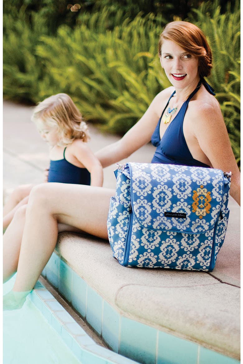 'Boxy Glazed' Diaper Bag, Alternate, color, IDYLLIC IBIZA
