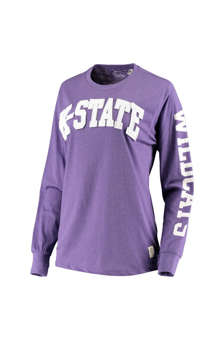 PRESSBOX Women's Pressbox Purple Kansas State Wildcats Two-Hit Canyon Long Sleeve T-Shirt, Alternate, color, Purple