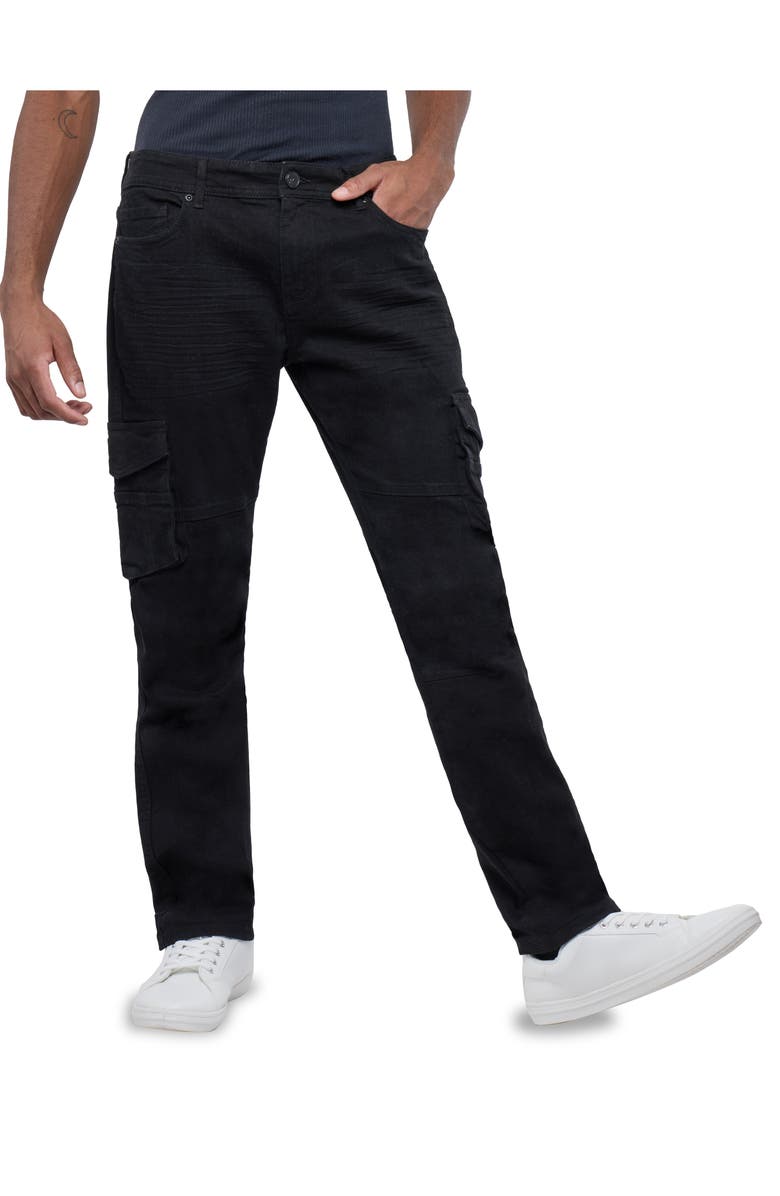 XRAY Slim Fit Cargo Pocket Denim Jeans, Alternate, color, Jet Black