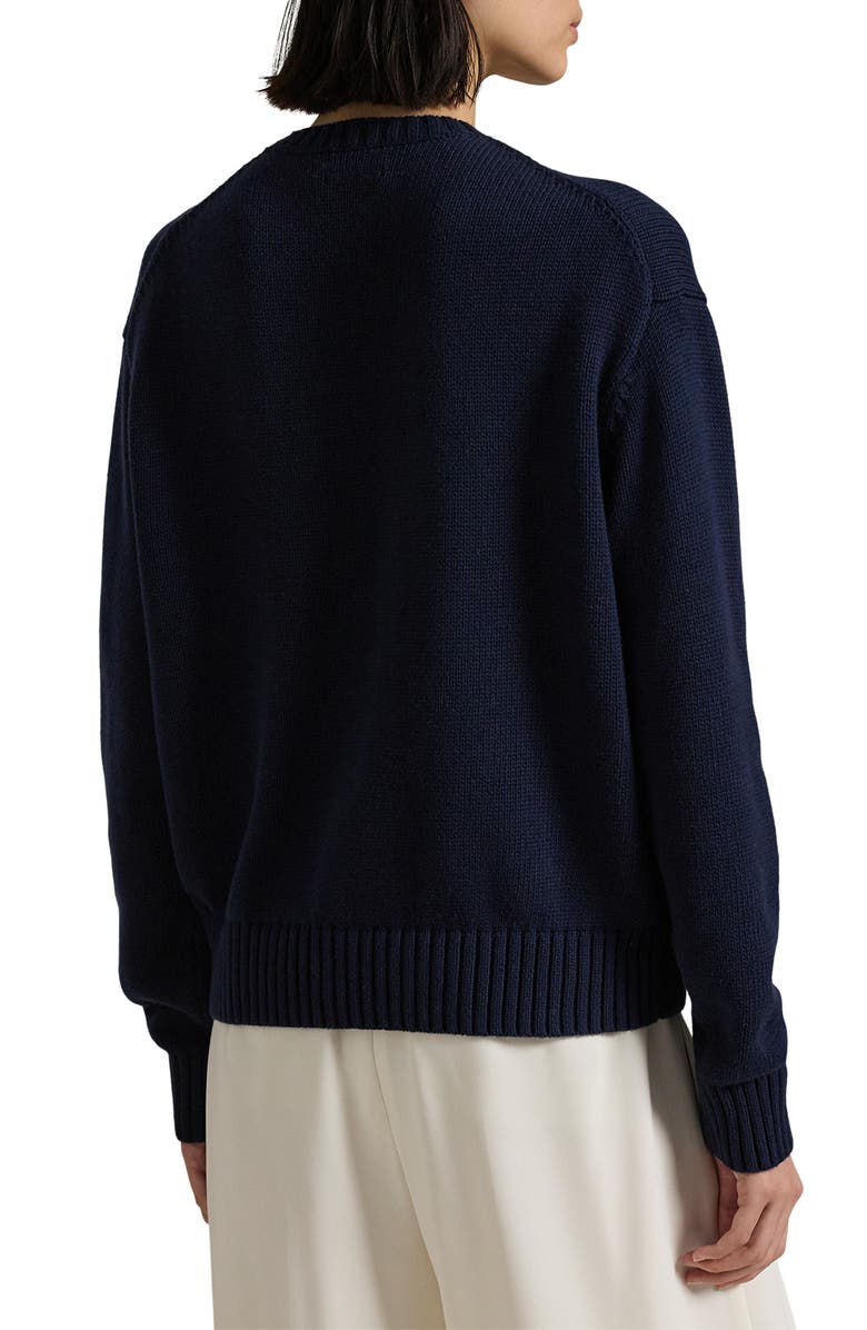 Polo Ralph Lauren Polo Bear Intarsia Cotton Crewneck Sweater, Alternate, color, 