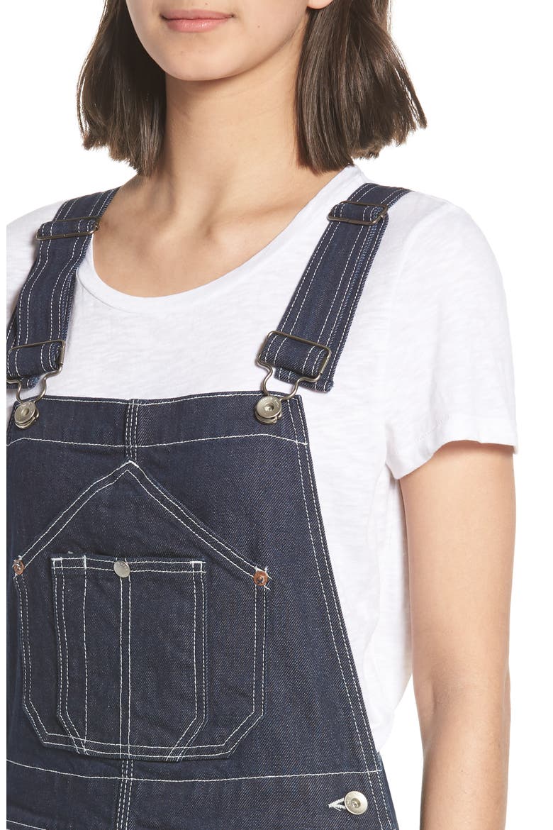 Patched Dungaree Overalls, Alternate, color, RINSE WASH