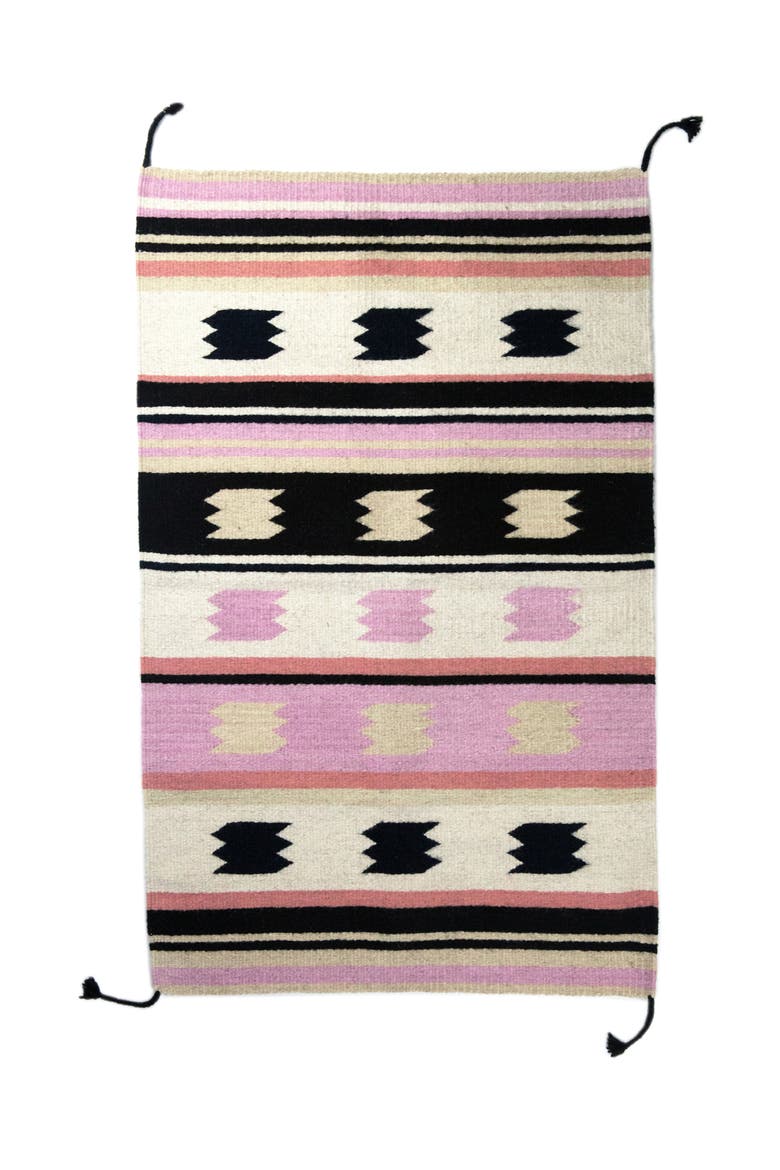 Zapotec Multi Handwoven Flatweave Wool Rug, Main, color, Pink
