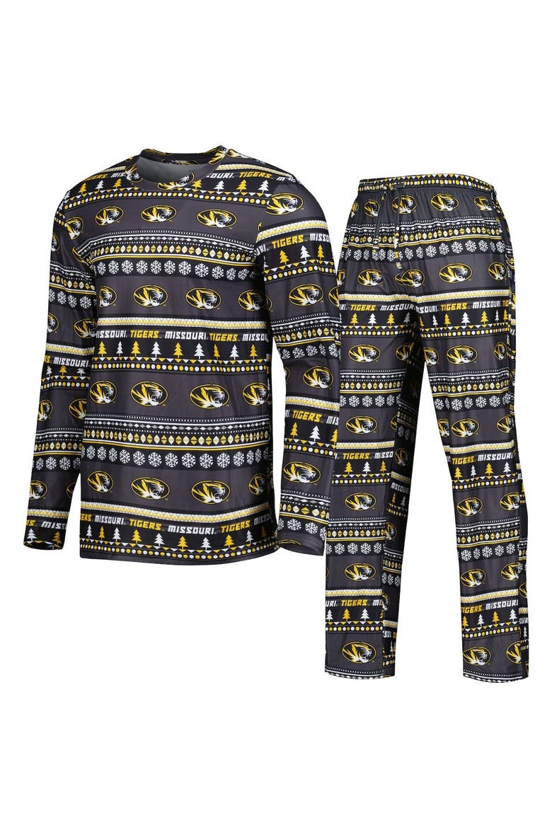 Men's Concepts Sport Black Missouri Tigers Swivel Long Sleeve T-Shirt & Pants Sleep Set, Alternate, color, Black