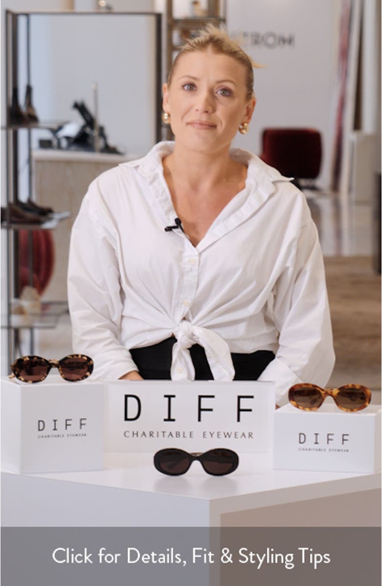 Lainey 52mm Polarized Oval Sunglasses, sales video thumbnail