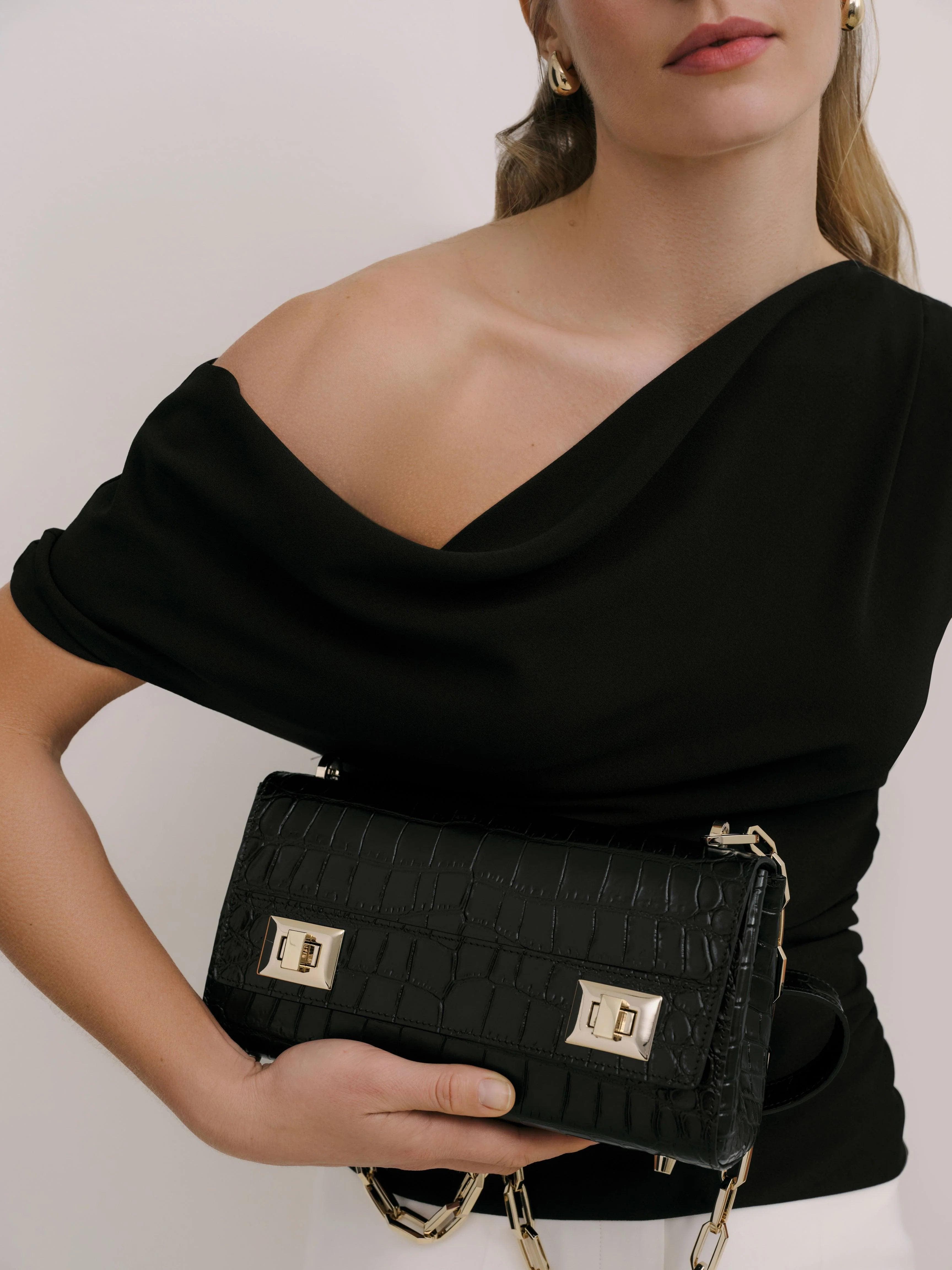 VIE LORIE Valencia Shoulder Bag, Alternate, color, Onyx