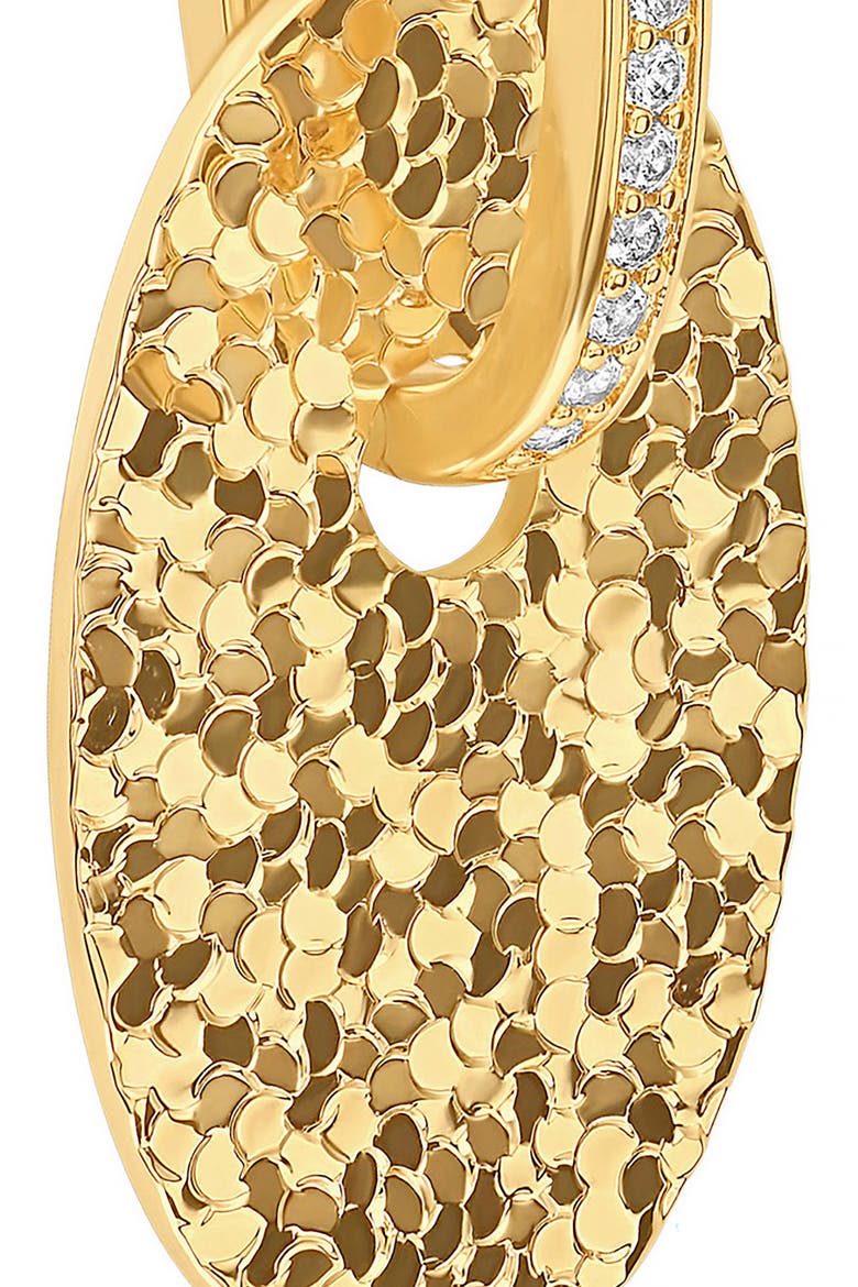 Dolce Sole Textured Oval Drop Huggie Hoop Earrings, Alternate, color, GOLD