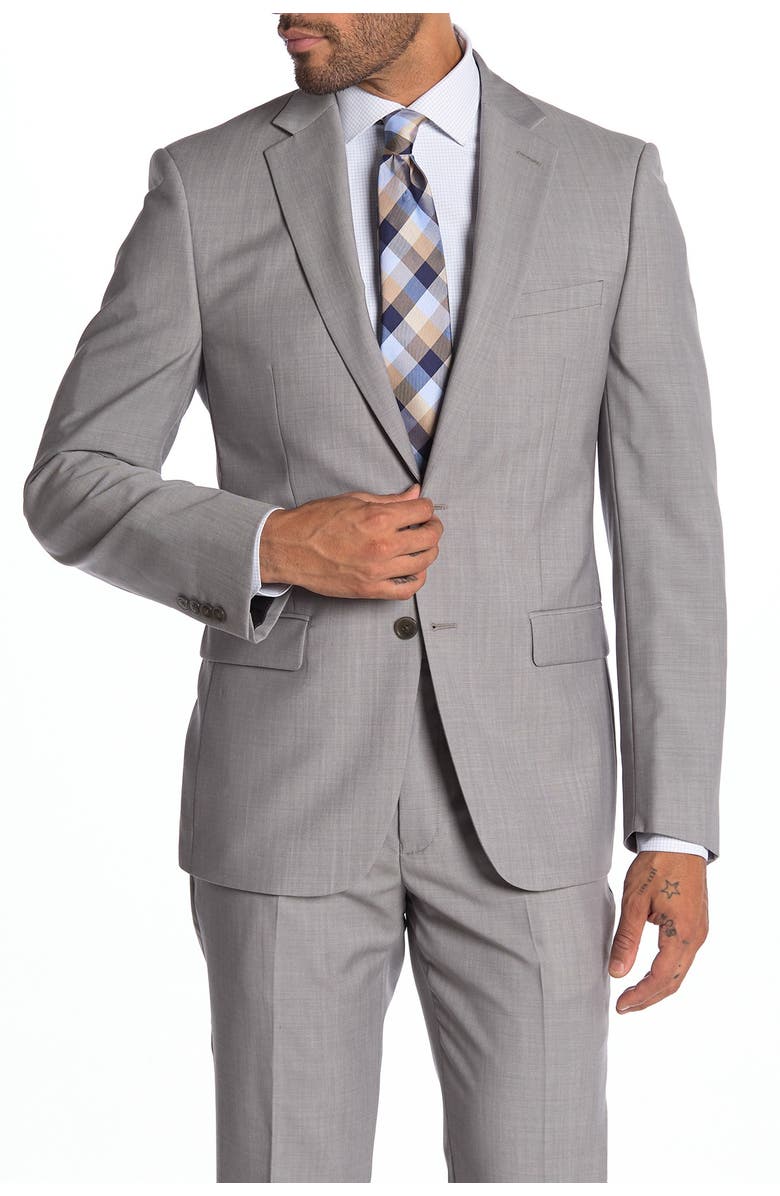 Calvin Klein Malbin Slim Fit Notch Lapel Wool Sport Coat, Main, color, 