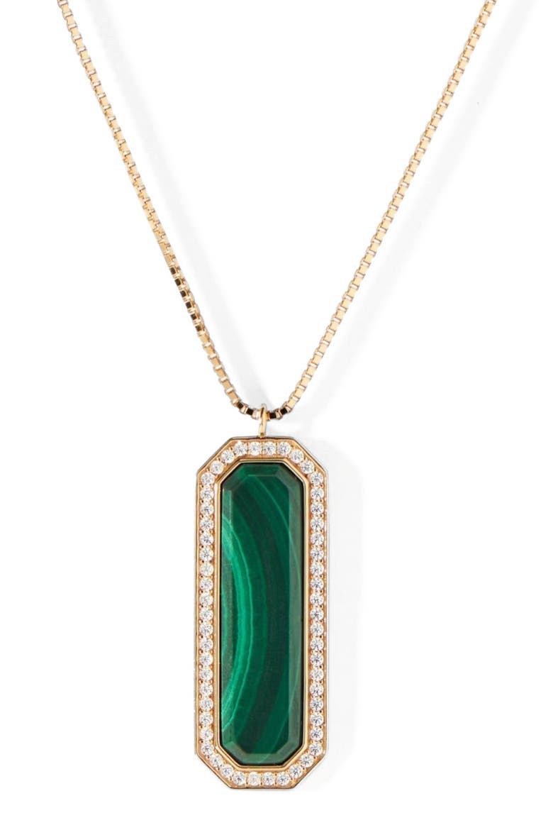 The Vial Necklace, Main, color, Malachite