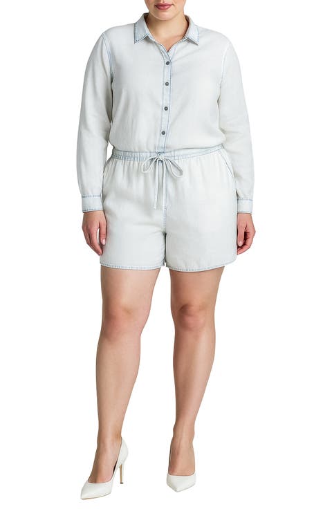 Long Sleeve Romper (Plus)