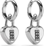 Marc Jacobs Heart Padlock Huggie Hoop Earrings