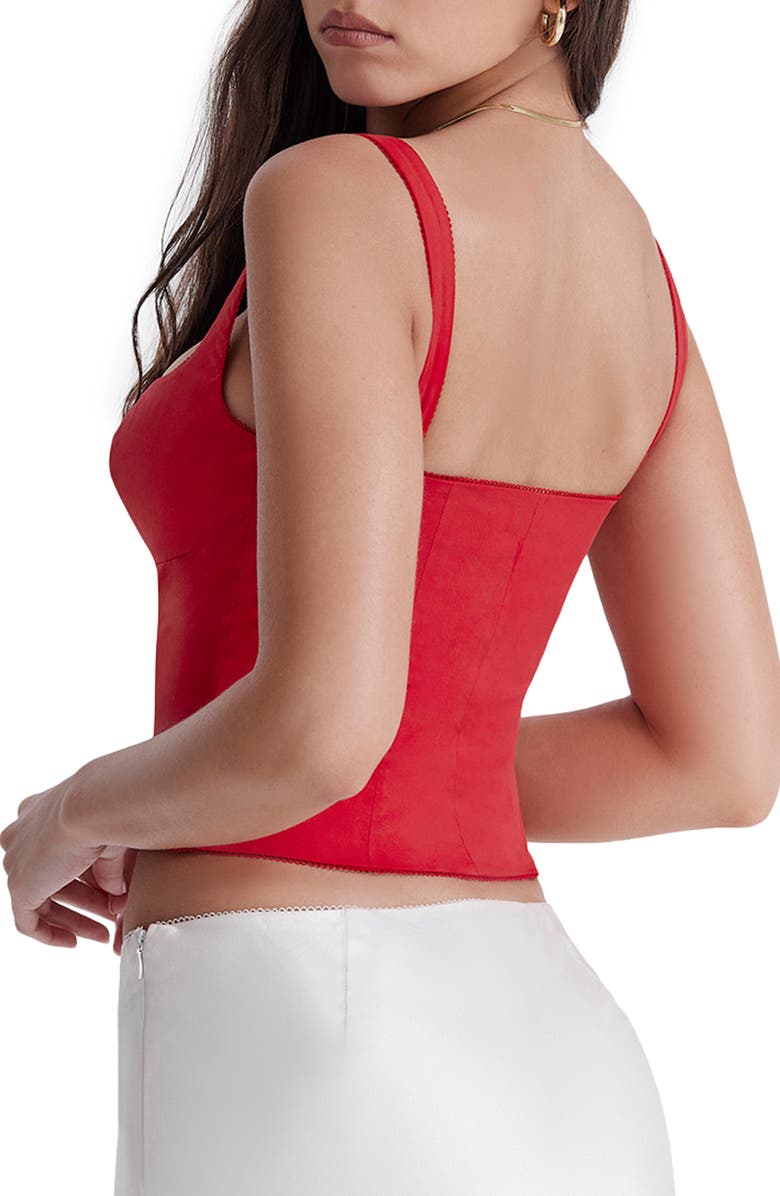 HOUSE OF CB Pia Poplin Corset Crop Top, Alternate, color,