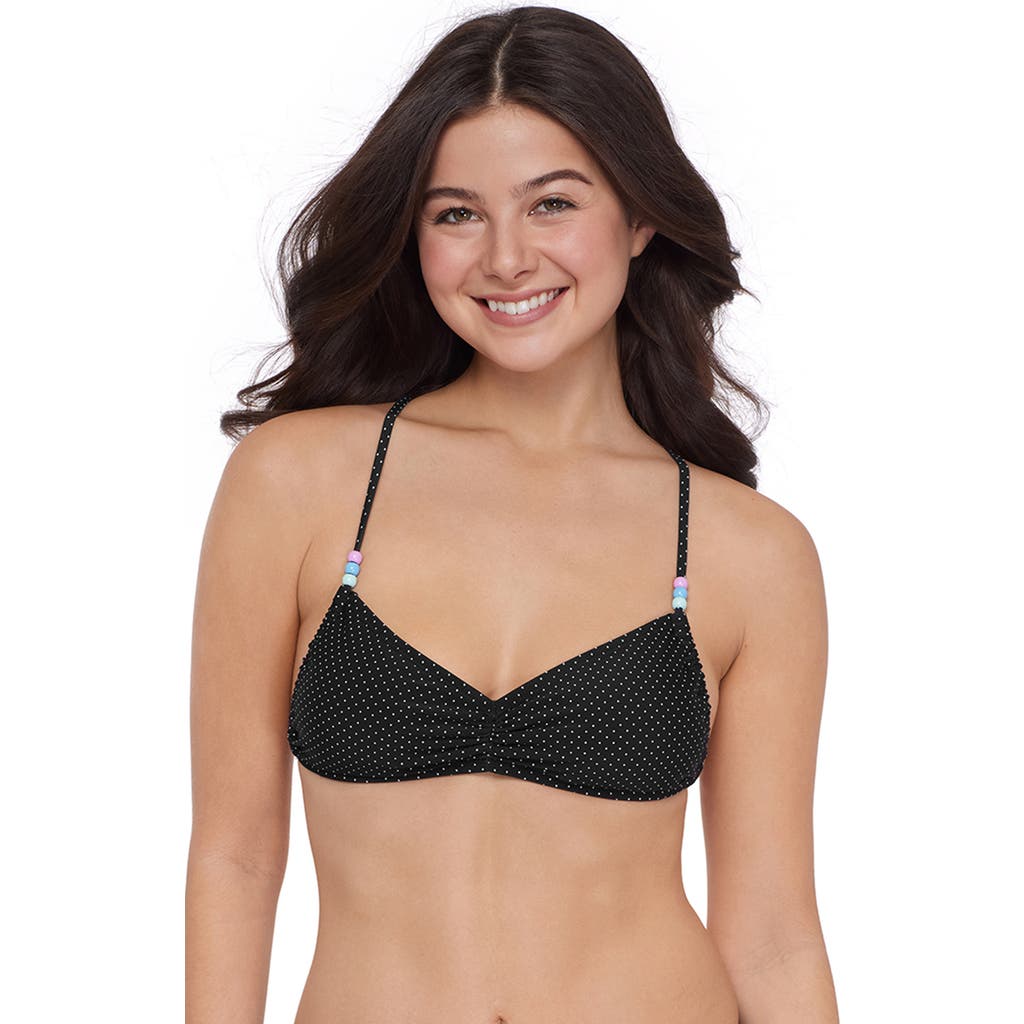 Stevie Sweetheart Bralette Bikini Top In Black