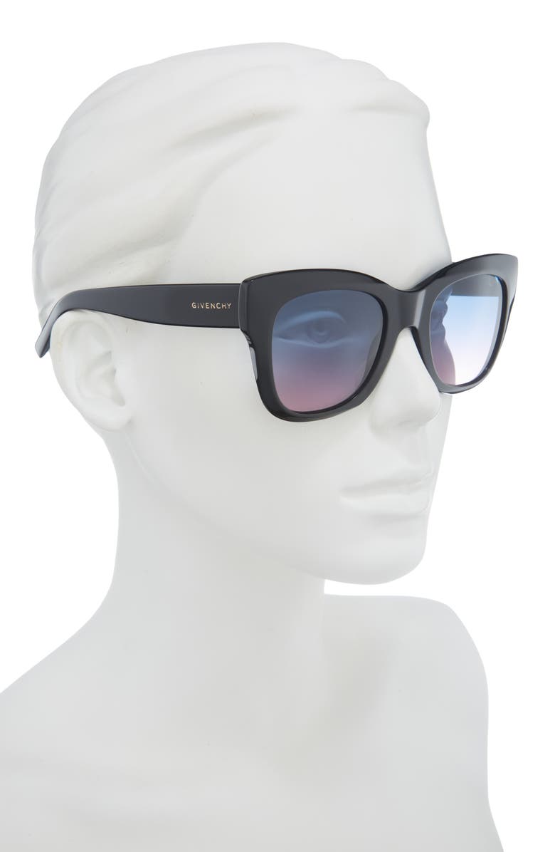 Givenchy City 53mm Gradient Geometric Sunglasses, Alternate, color, 