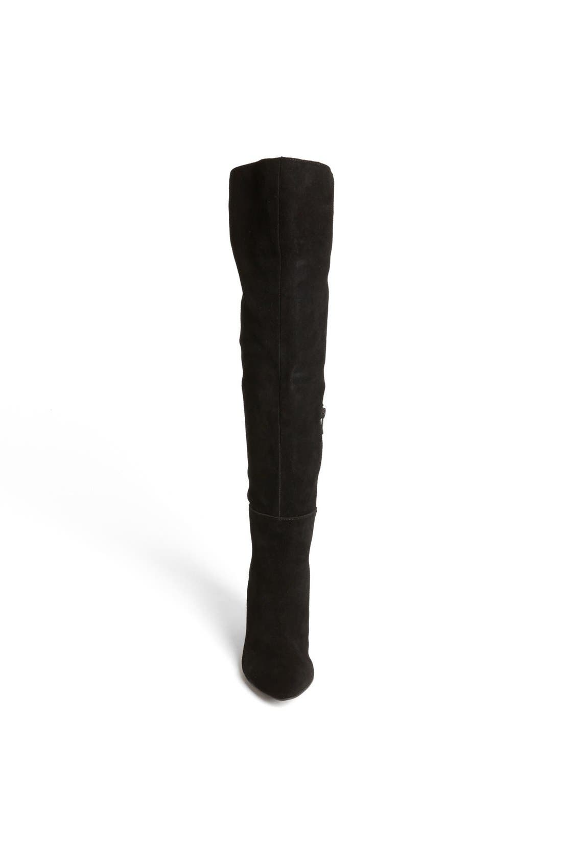 'Baffel' Boot, Alternate, color, BLACK SUEDE