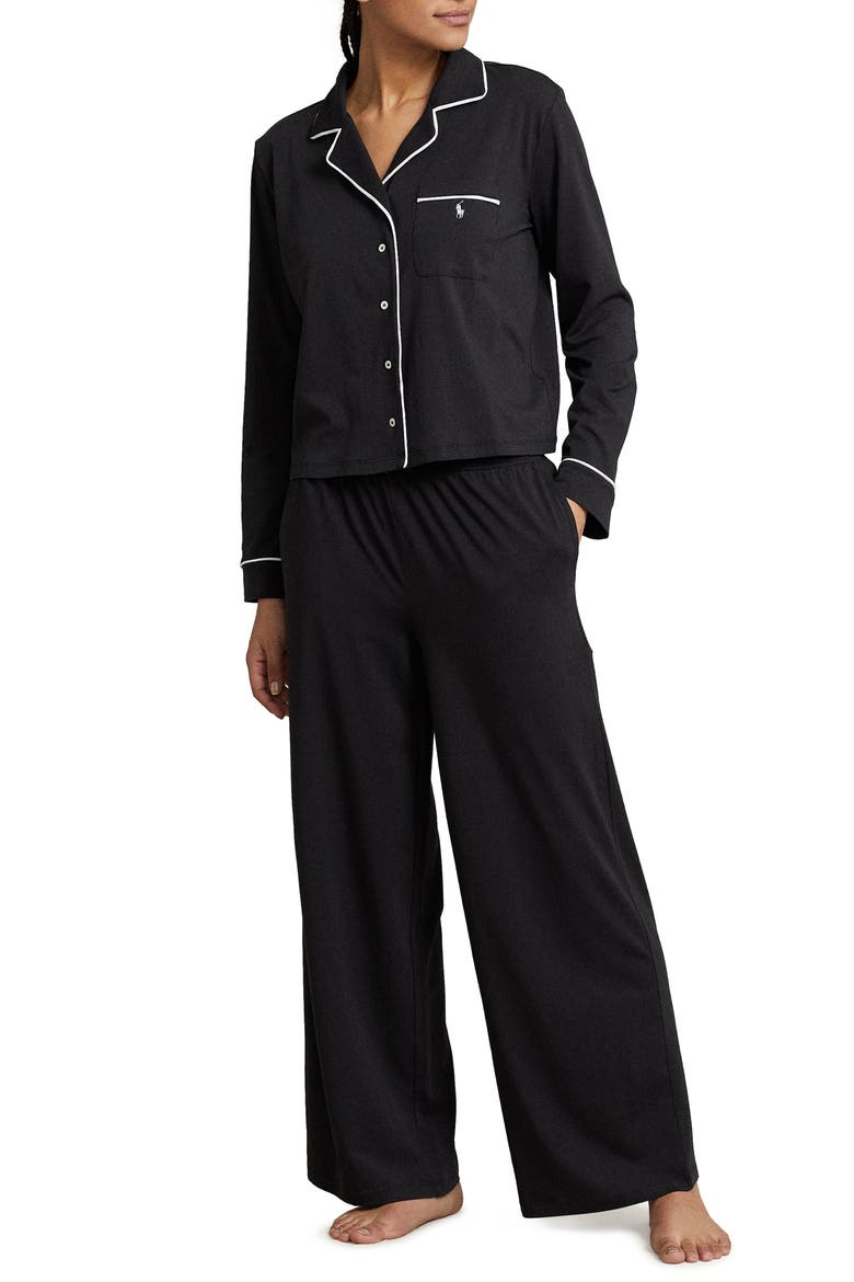 Cotton Blend Pajamas, Main, color, ONYX