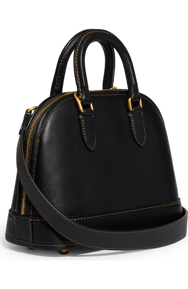 COACH Leather Domed Satchel, Alternate, color,