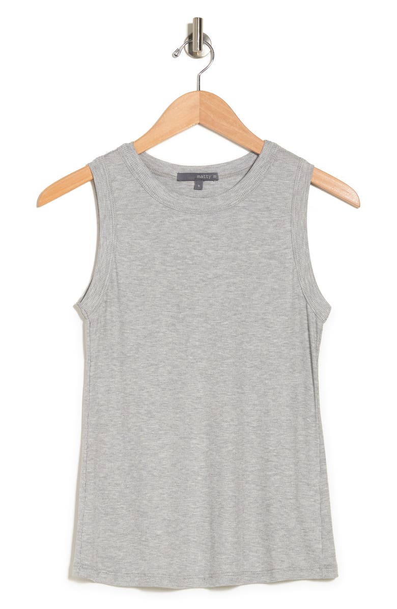 matty m. Ribbed Ringer Tank Top, Alternate, color, 