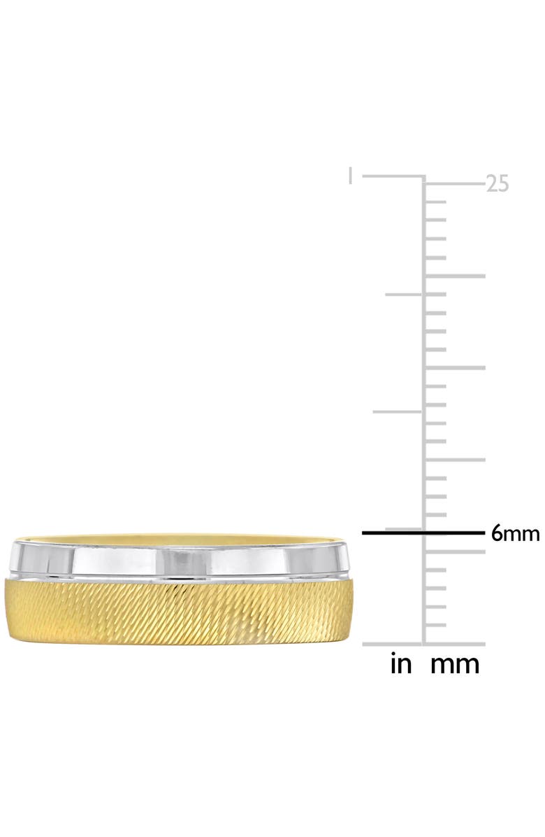Julianna B. 6mm Textured Wedding Band 14k Two-Tone, Alternate, color, 14K Gold
