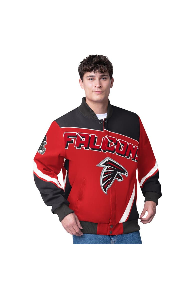 Men's G-III Extreme  Red Atlanta Falcons Maximum Racing Full-Snap Jacket, Main, color, Red