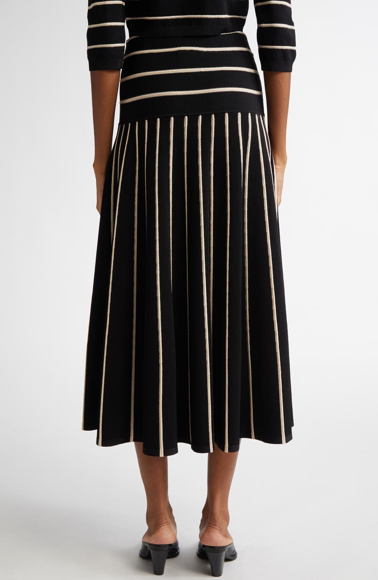 Zimmermann CRUSH STRIPE MIDI SKIRT, Alternate, color,