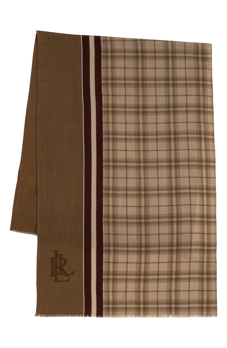 Lauren Ralph Lauren Plaid Wool Scarf, Main, color,