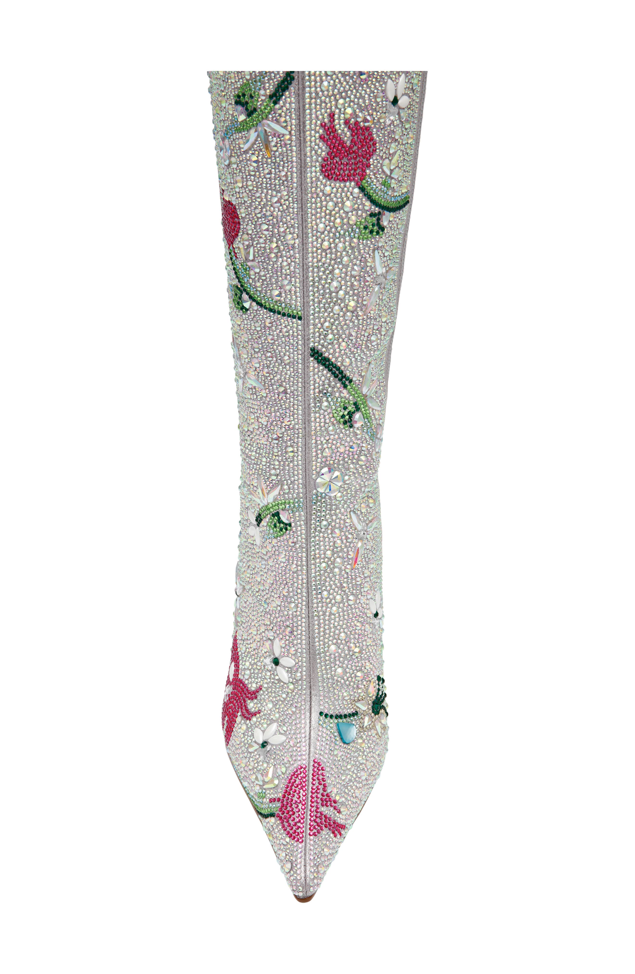 Rio Rhinestone Floral Knee High Boot, Alternate, color, RHINESTONE FLORAL
