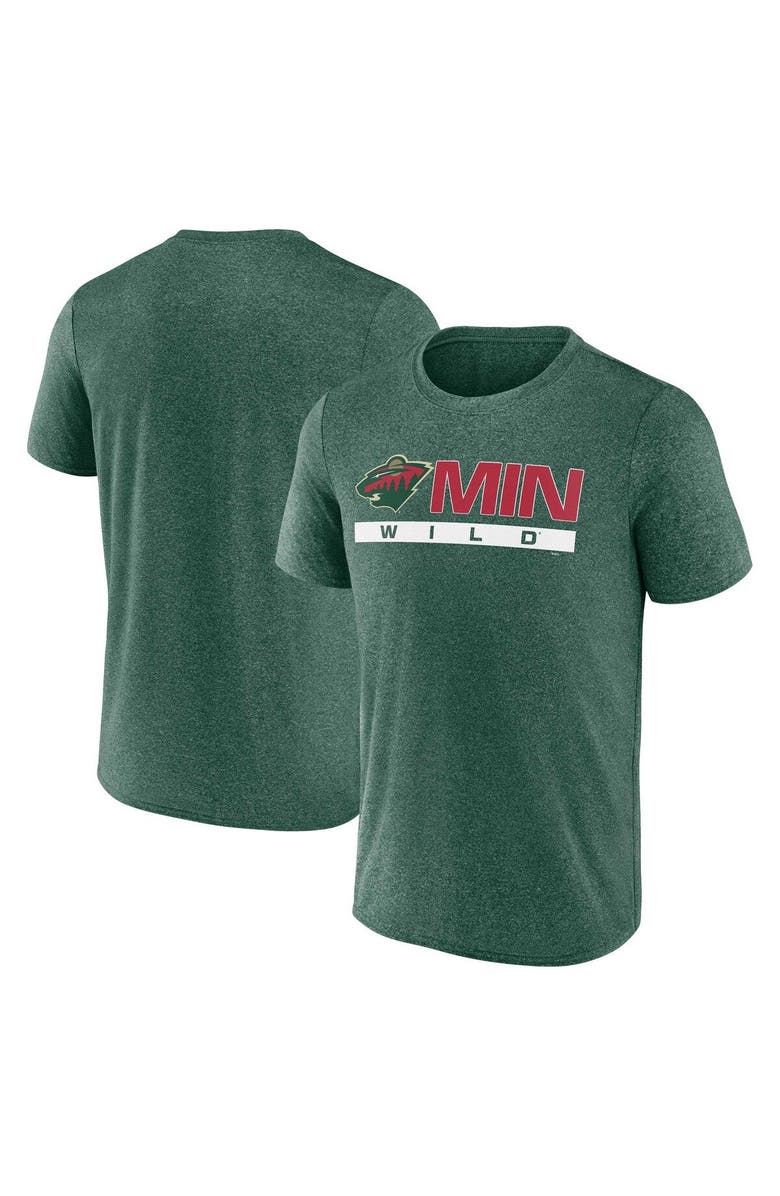 FANATICS Men's Fanatics Branded Heather Green Minnesota Wild Playmaker T-Shirt, Main, color, Heather Green
