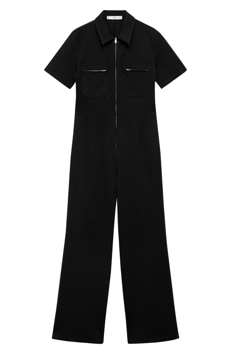 MANGO Pocket Wide Leg Jumpsuit, Main, color, 