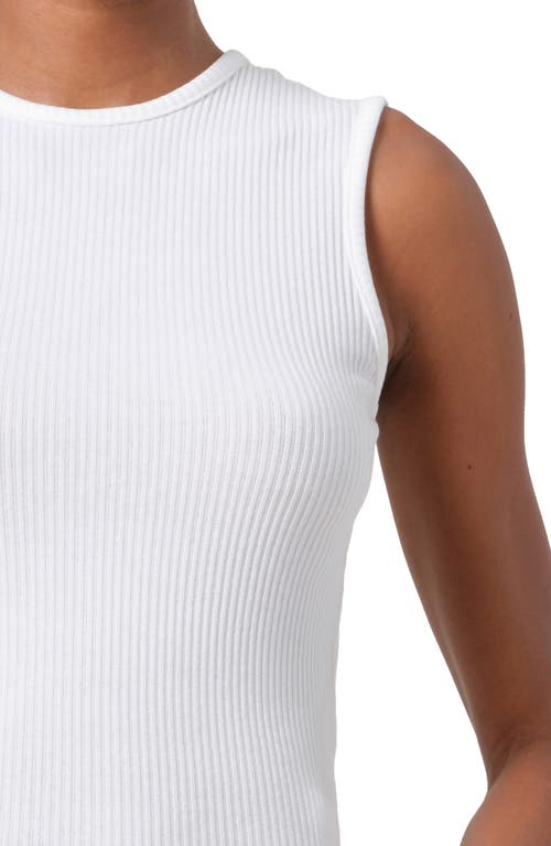 Agolde Sleeveless Ribbed Tank Top In White