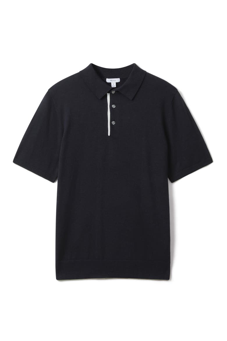 Finch Heathered Polo Sweater, Alternate, color, INDIGO BLUE
