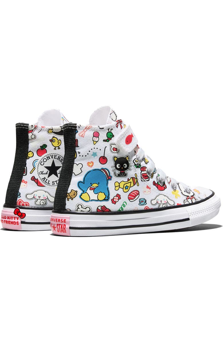 Converse Kids' x Hello Kitty<sup>®</sup> and Friends Chuck Taylor<sup>®</sup> All Star<sup>®</sup> 1V High Top Sneaker, Alternate, color, White/ White/ Black