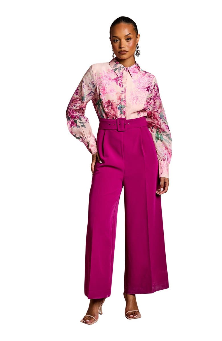 Coast Petite Wide Leg Jumpsuit, Main, color, Plum