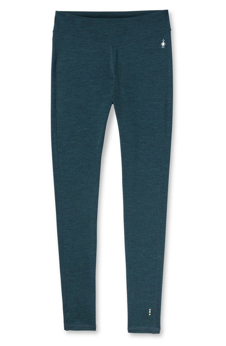 Smartwool Classic Merino Wool Thermal Leggings, Alternate, color, Twilight Blue Heather