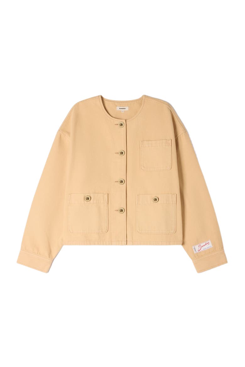 Denim jacket, Alternate, color, Beige