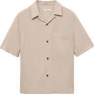 MANGO Regular Fit Lyocell Camp Shirt