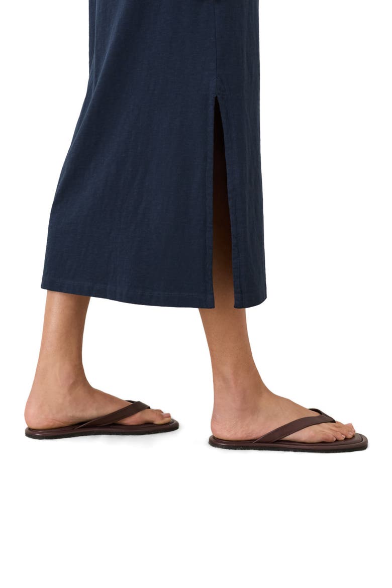 Organic Cotton Soft-Slub Essential Tee Maxi Dress, Alternate, color, Navy