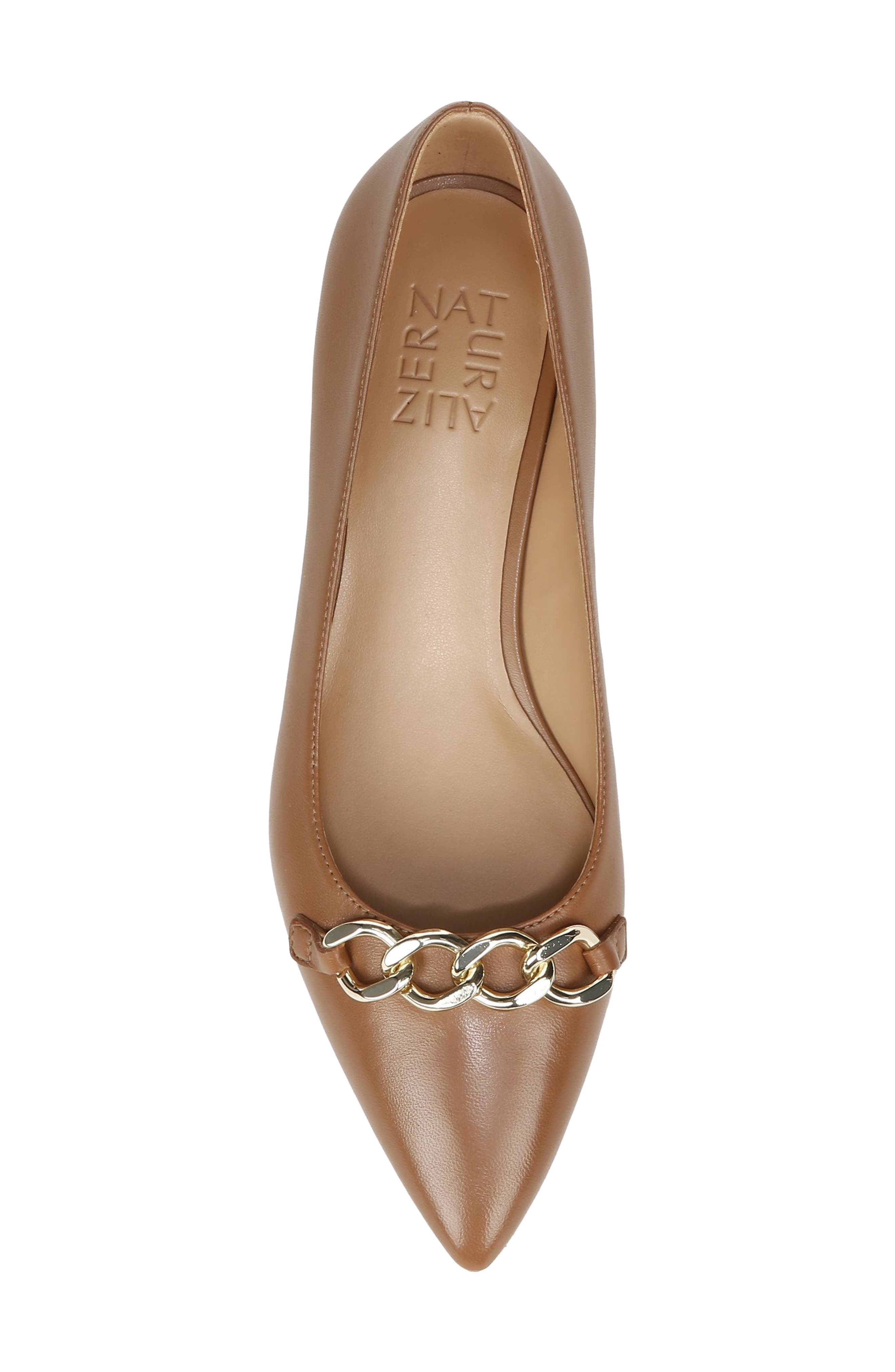 Naturalizer Becca Skimmer Pointed Toe Pump, Alternate, color, English Tea Brown Leather