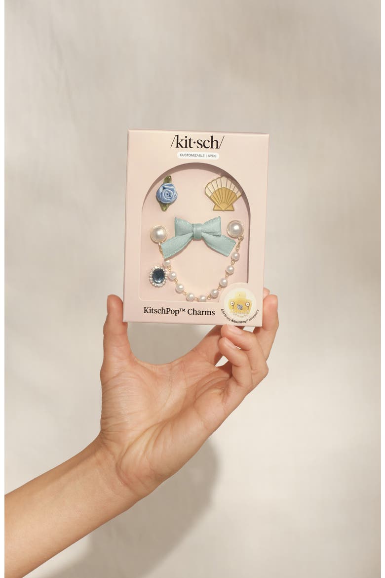Set of 6 KitschPop™ Clip Charms, Alternate, color, COASTAL