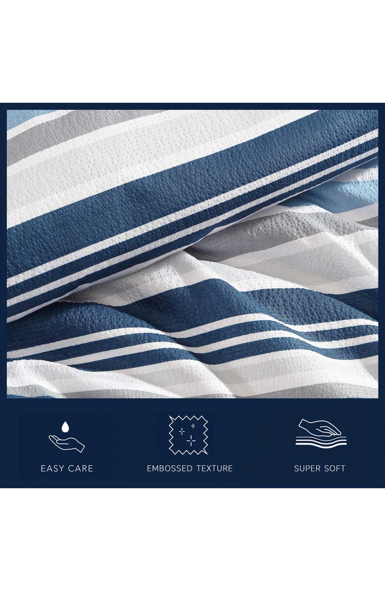 Nautica Bradlee Stripe Comforter Set, Alternate, color, Grey/ Blue
