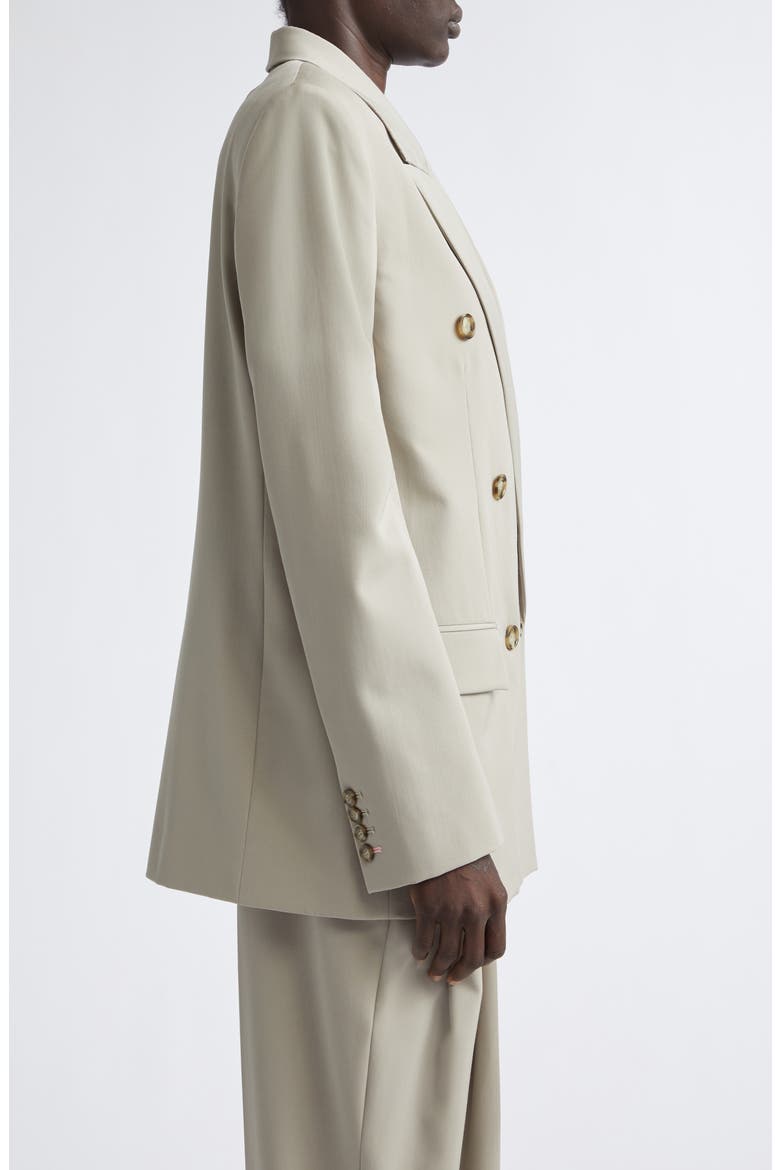 Double Breasted Wool Boyfriend Blazer, Alternate, color, MIST GREY