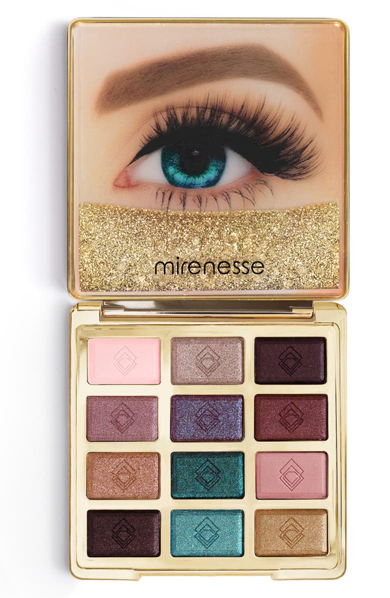 MIRENESSE 20th Anniversary Solid Gold Eyeshadow Palette, Main, color,
