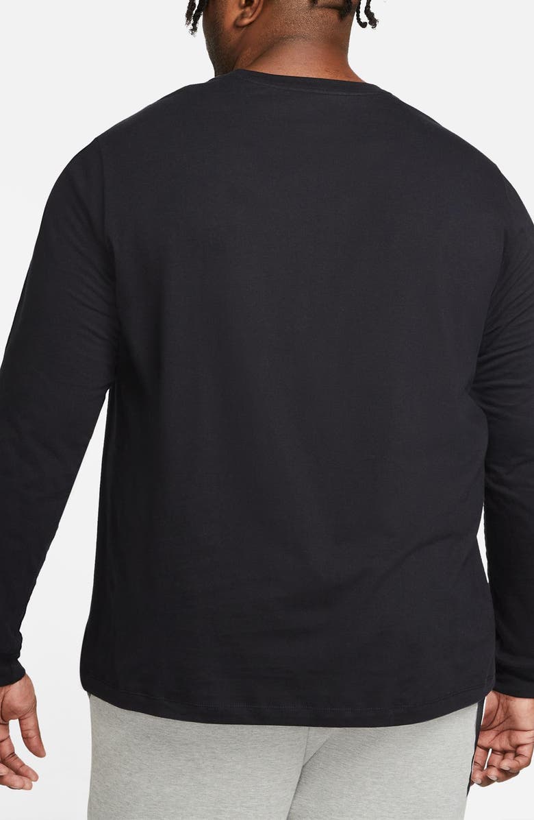 Nike Sportswear Club Long Sleeve T-Shirt, Alternate, color, Black/White