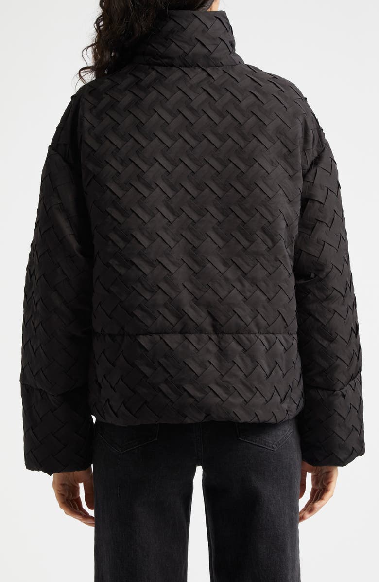 Emporio Armani Faux Woven Suede Puffer Jacket, Alternate, color, 