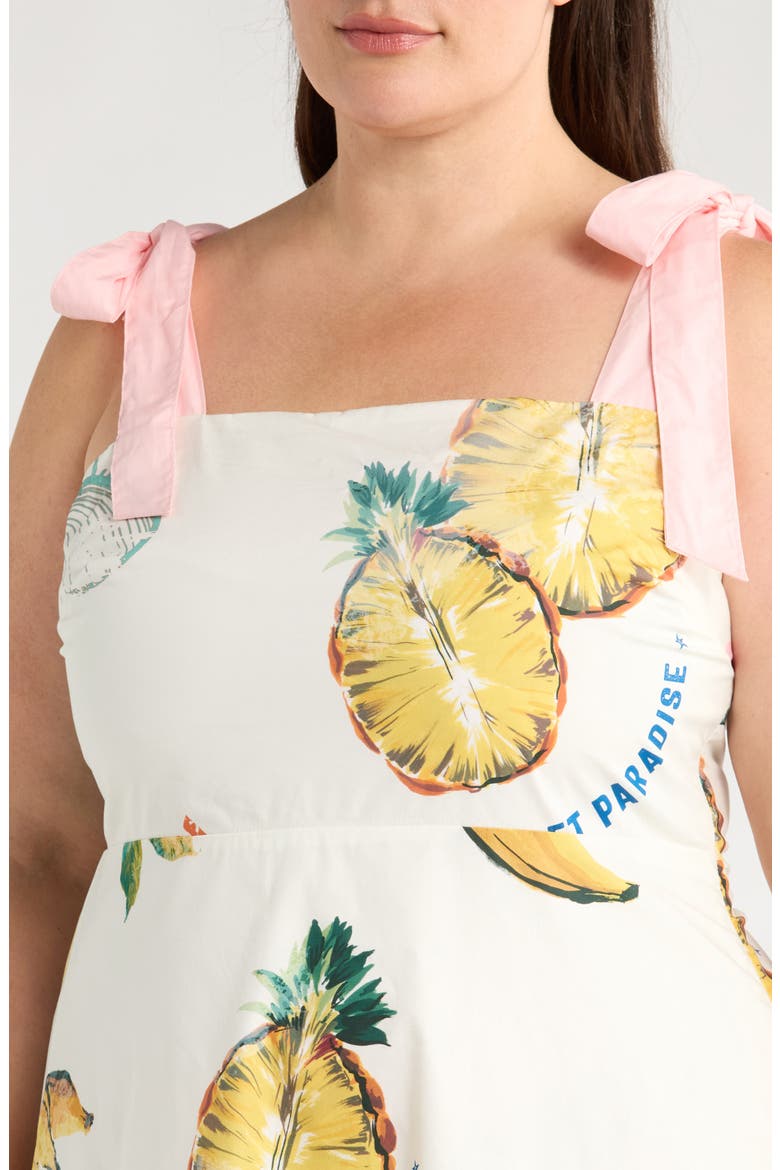 Zahra Island Print Sundress, Alternate, color, IVORY/ MULTI