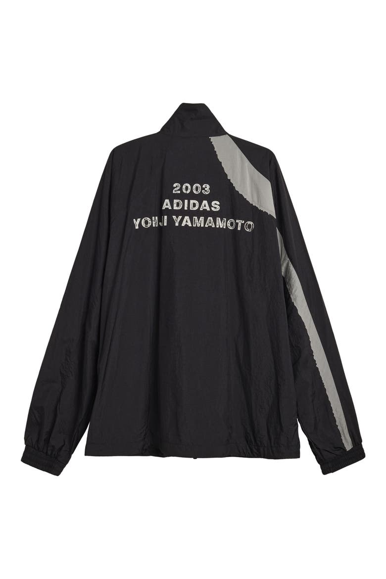 Yohji Graphic Nylon Track Jacket, Alternate, color, BLACK