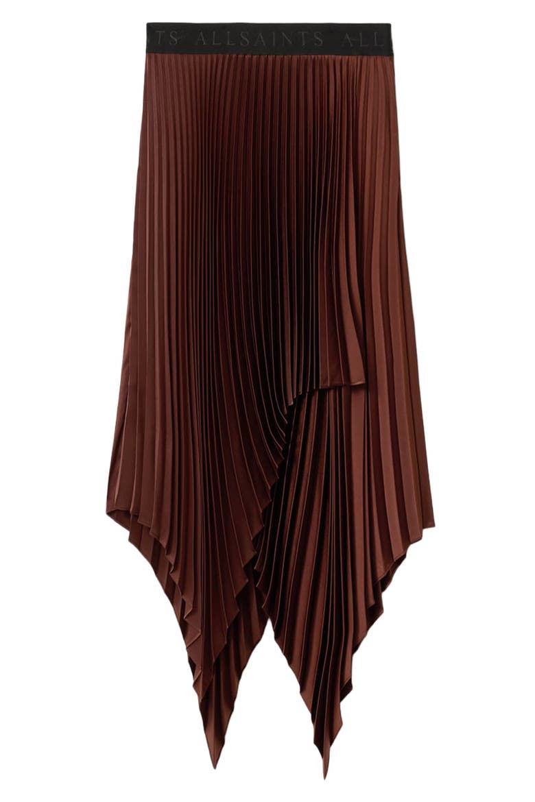 Elisa Pleated Midi Skirt, Alternate, color, BURGUNDY RED