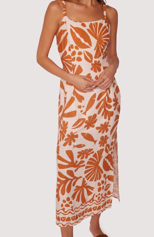 Lost + Wander Tropical Dream Maxi Dress In Brown-multi