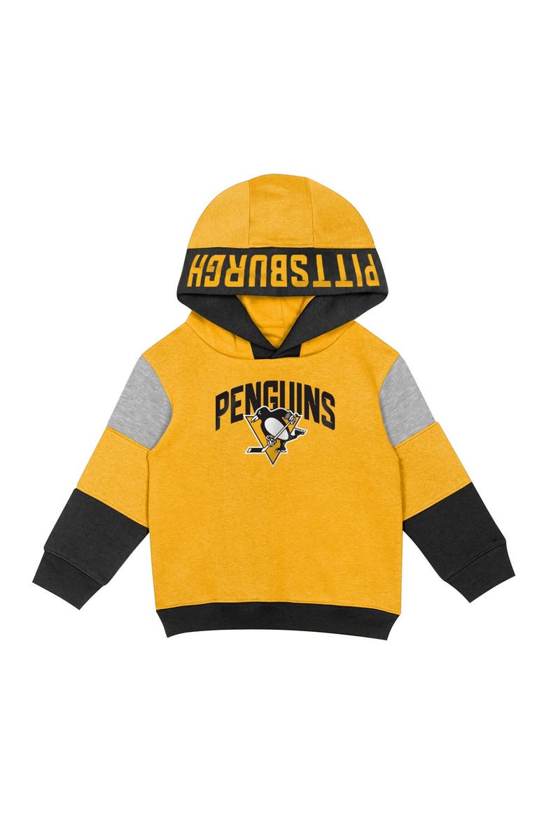 Outerstuff Toddler Gold/Black Pittsburgh Penguins Big Skate Fleece Pullover Hoodie and Sweatpants Set, Alternate, color, 