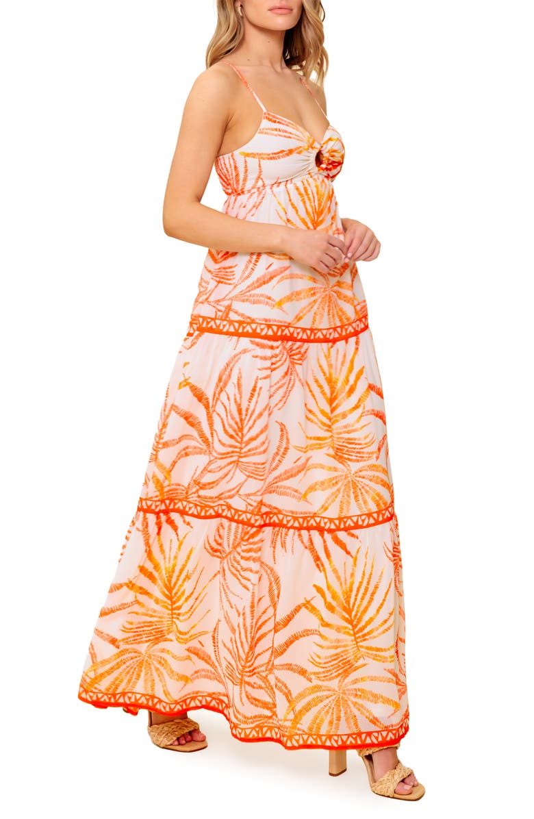 FLYING TOMATO Empire Waist Maxi Dress, Alternate, color, White Tomato